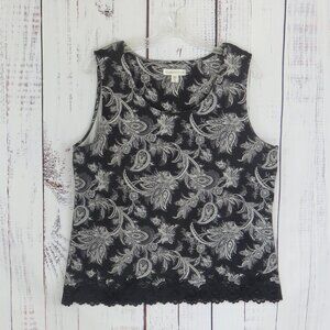 Black and White Paisley Tank Top ...726